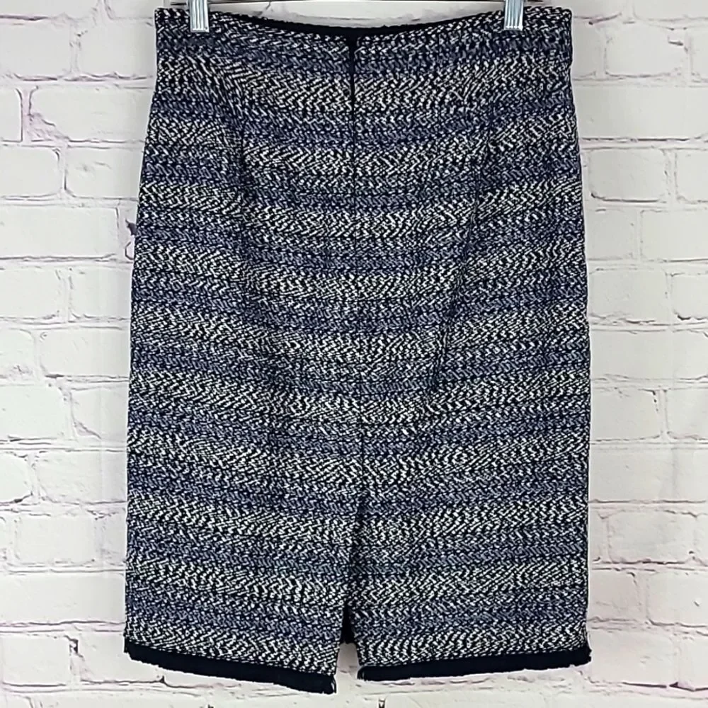 J.Crew Blue White and Black Tweed Skirt. Size 6